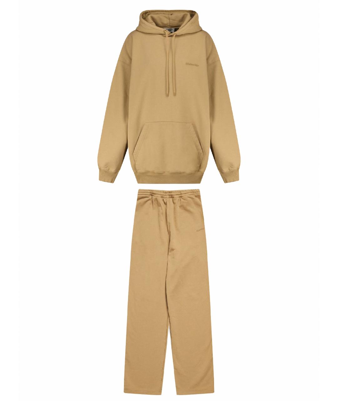 BALENCIAGA Бежевый хлопковый спортивные костюмы, фото 1