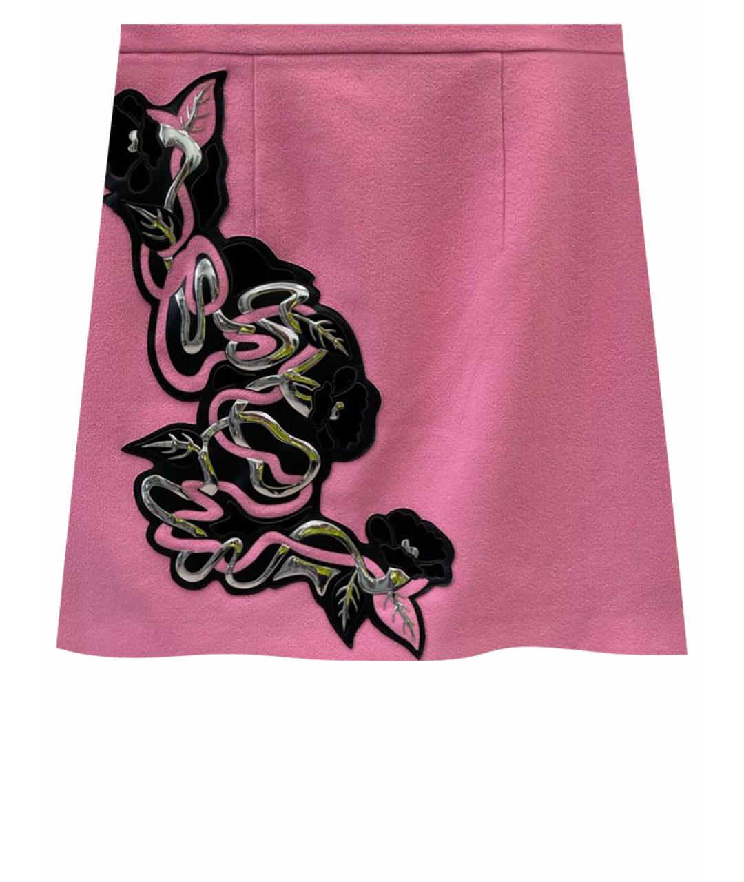 CHRISTOPHER KANE Розовая шерстяная юбка мини, фото 1