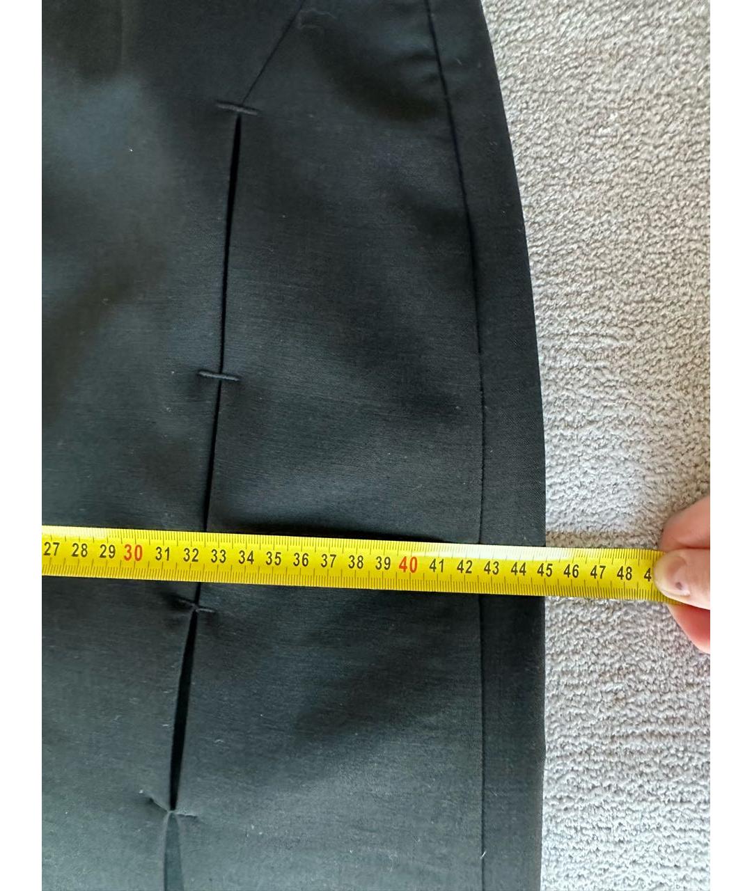 FERRAGAMO Черная шерстяная юбка мини, фото 7