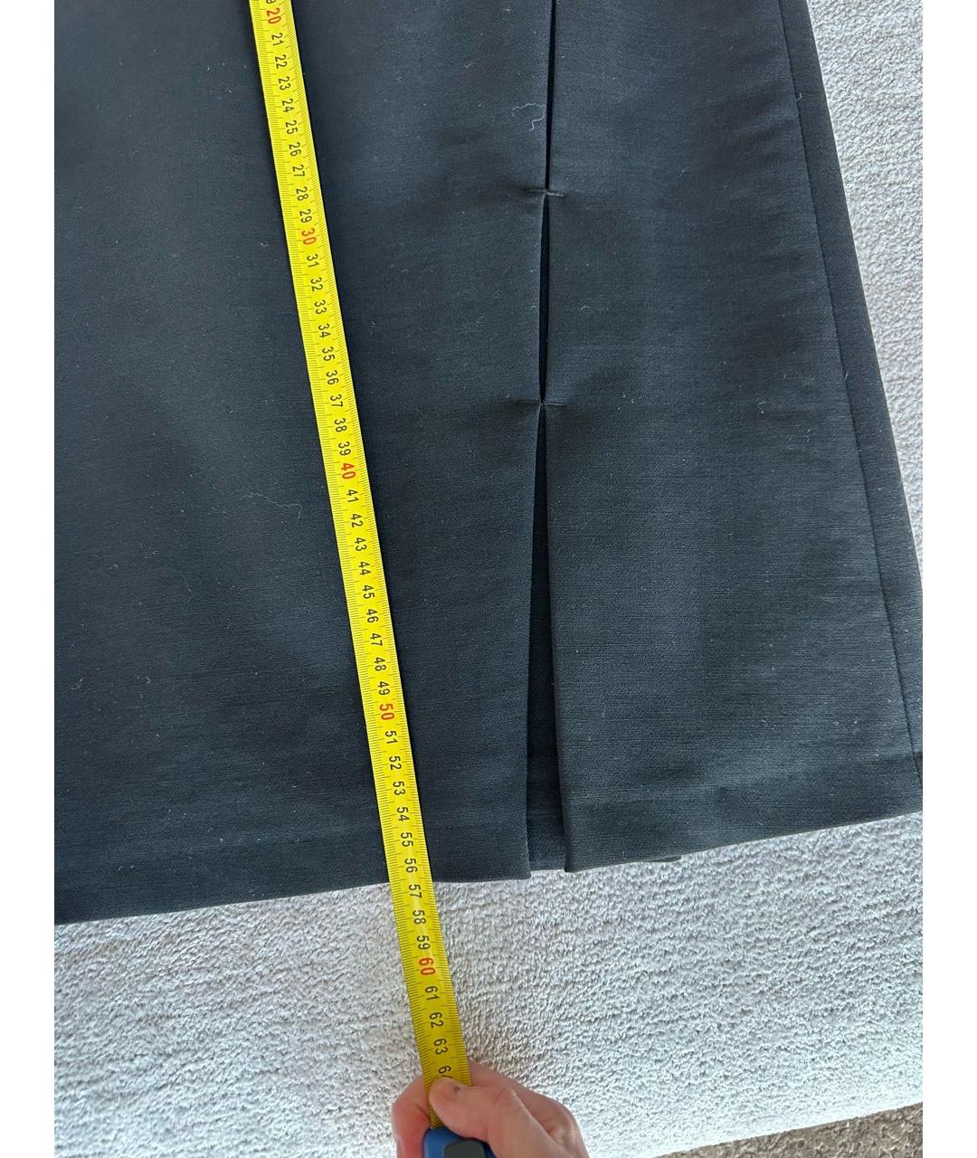 FERRAGAMO Черная шерстяная юбка мини, фото 6