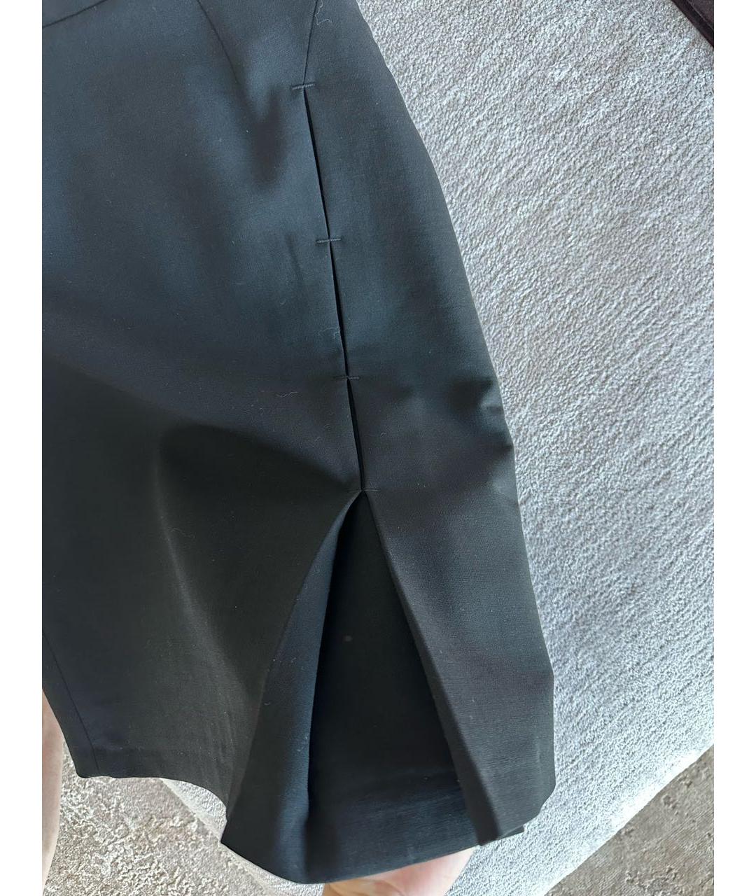 FERRAGAMO Черная шерстяная юбка мини, фото 5