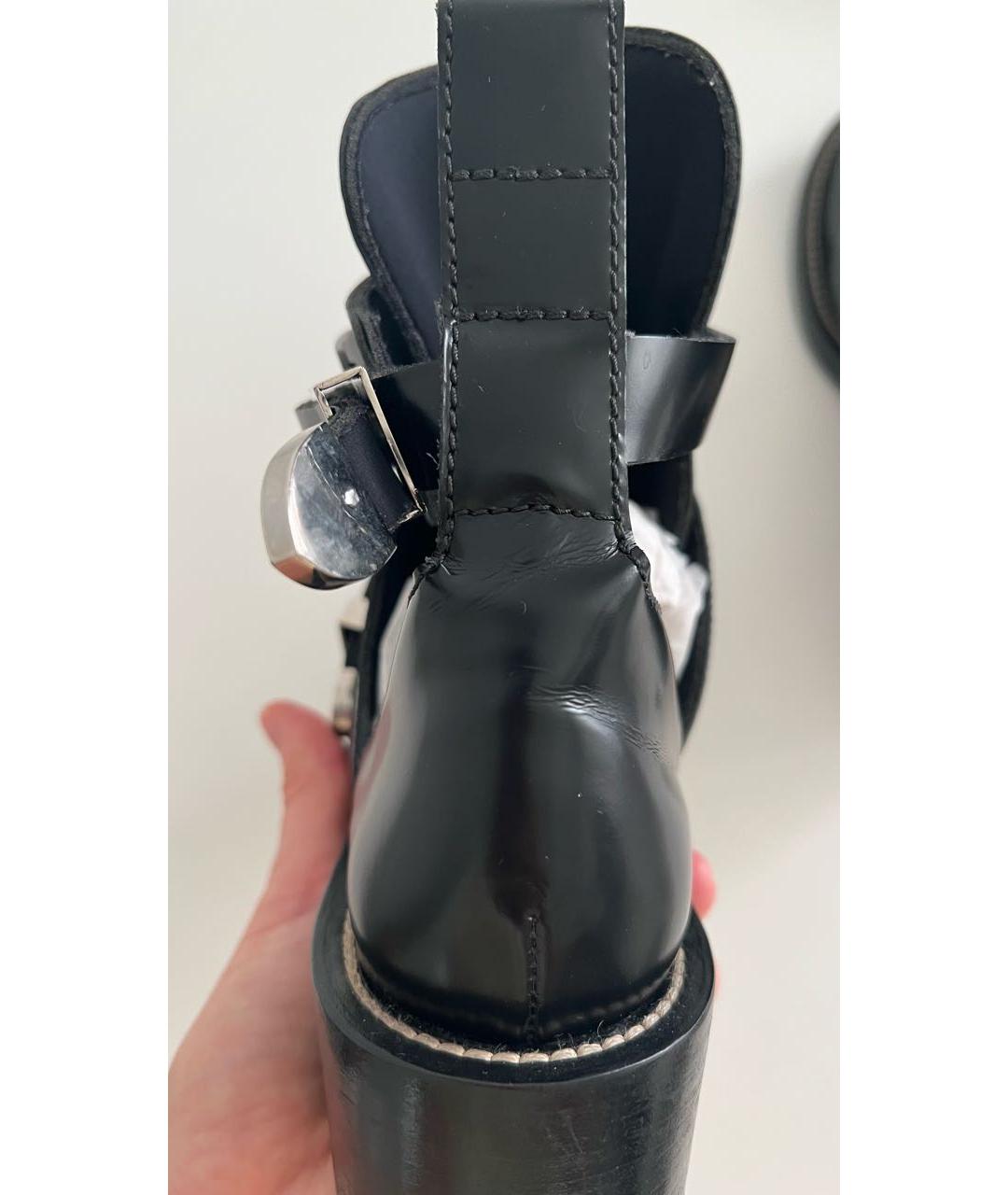 BALENCIAGA Черные кожаные ботинки, фото 8