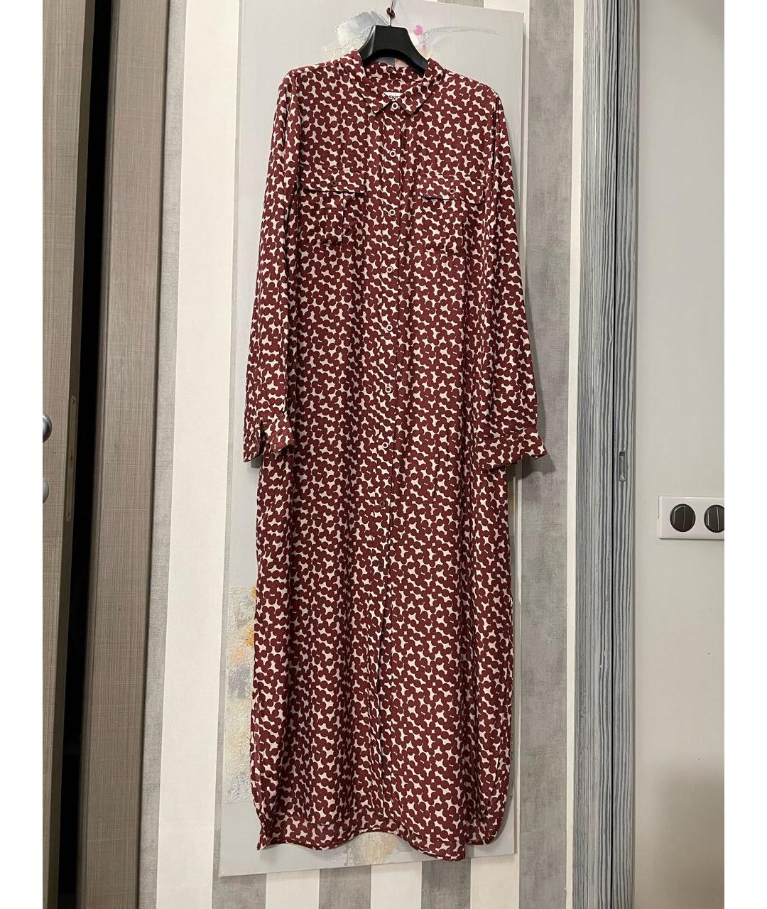 ESSENTIEL ANTWERP Бордовое вискозное повседневное платье, фото 8