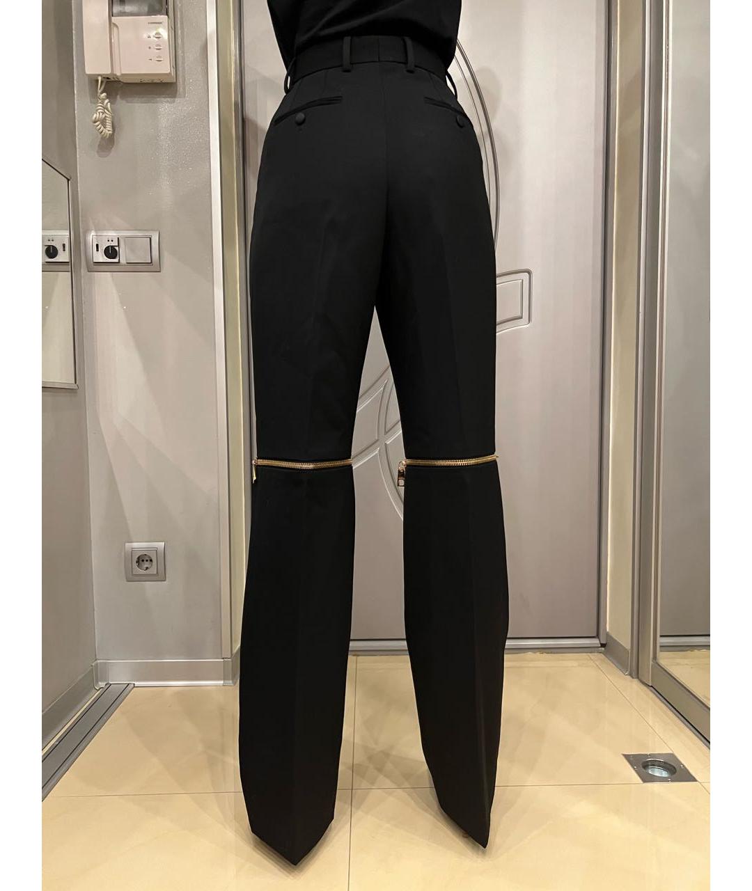 DOLCE&GABBANA Черные шерстяные брюки широкие, фото 2