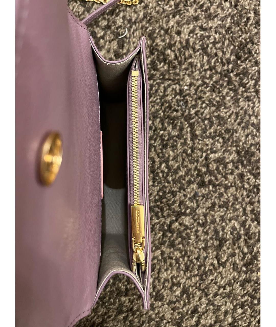 COCCINELLE Фиолетовая кожаная сумка через плечо, фото 4