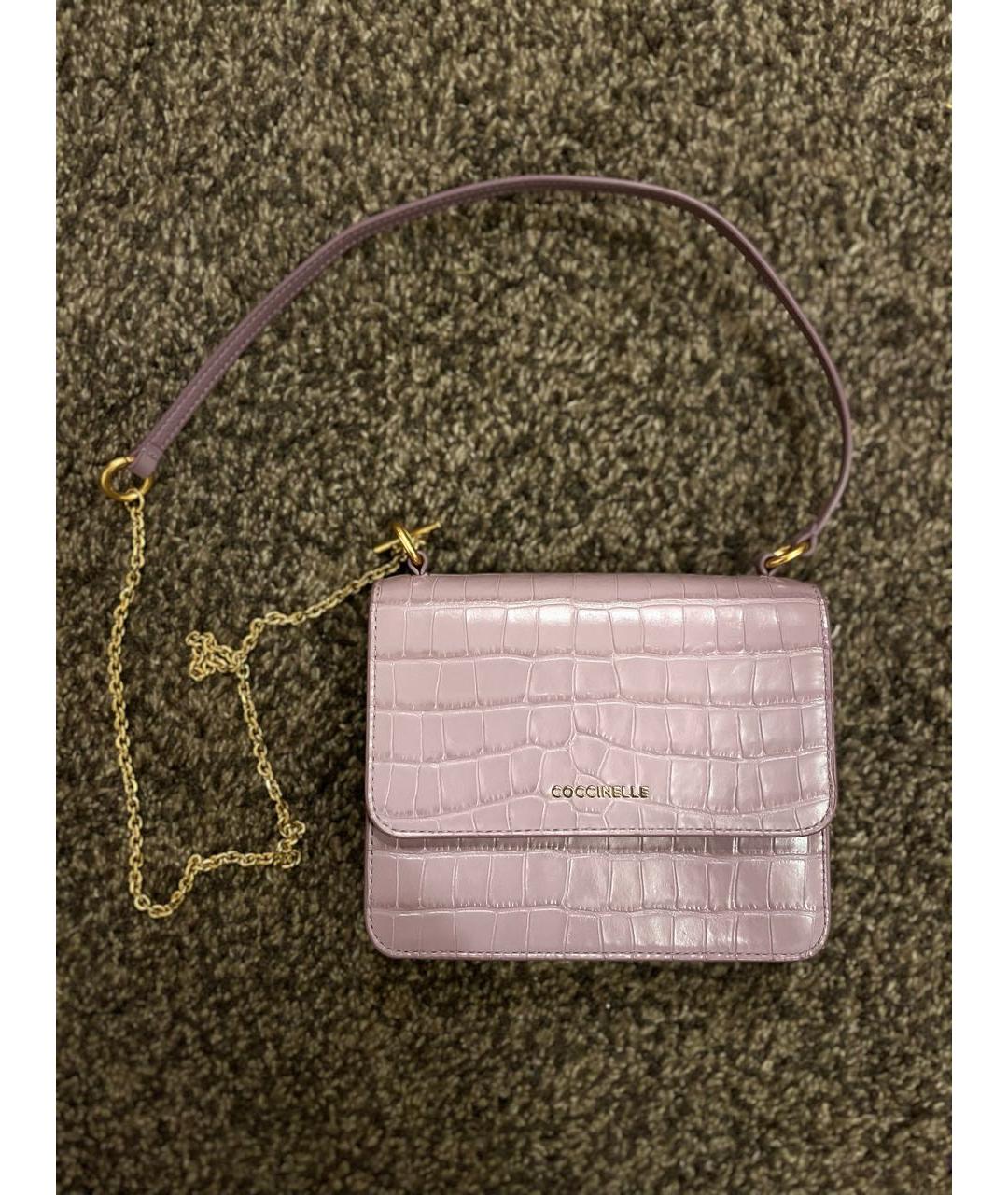 COCCINELLE Фиолетовая кожаная сумка через плечо, фото 8