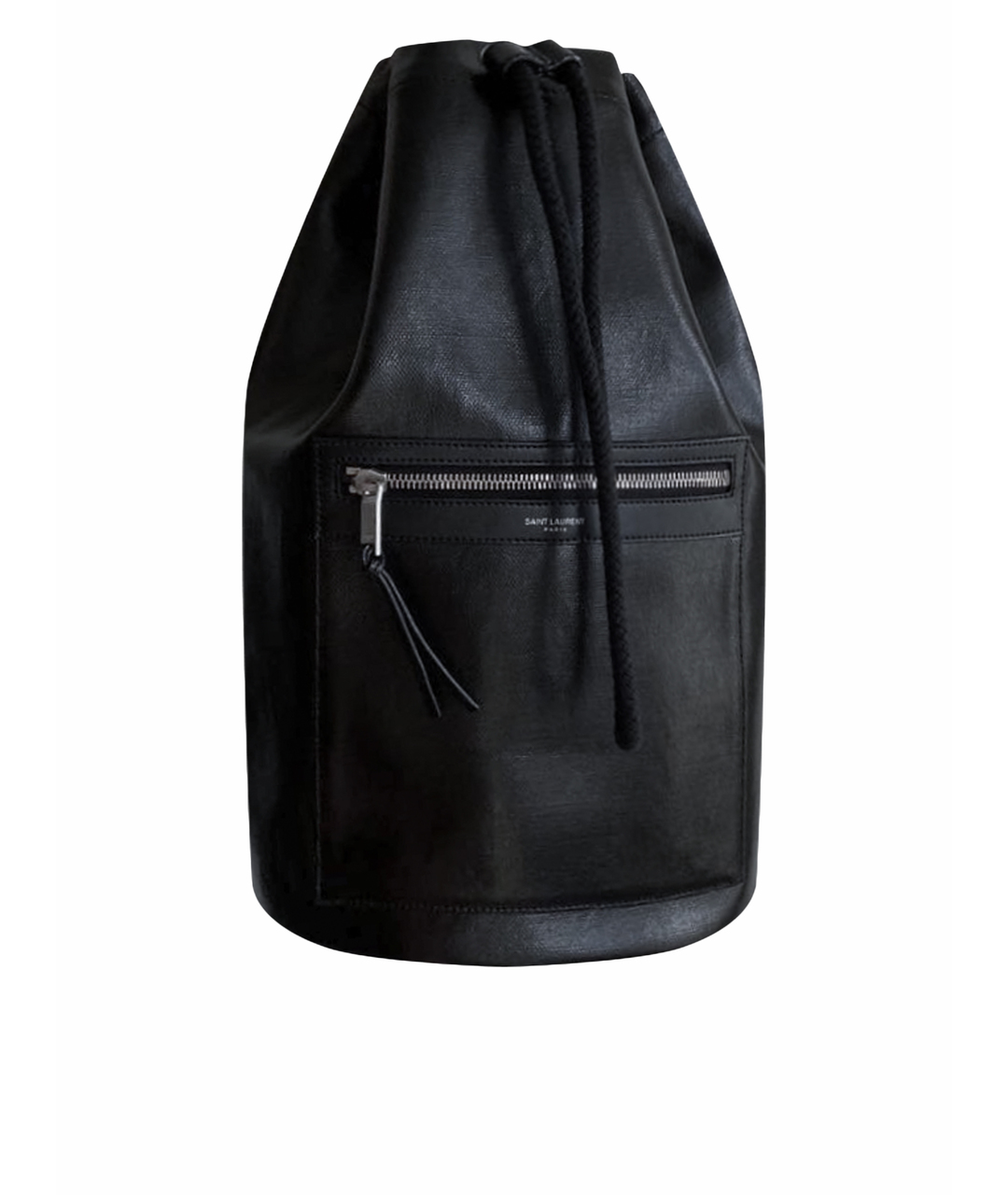 SAINT LAURENT Черный кожаный рюкзак, фото 1