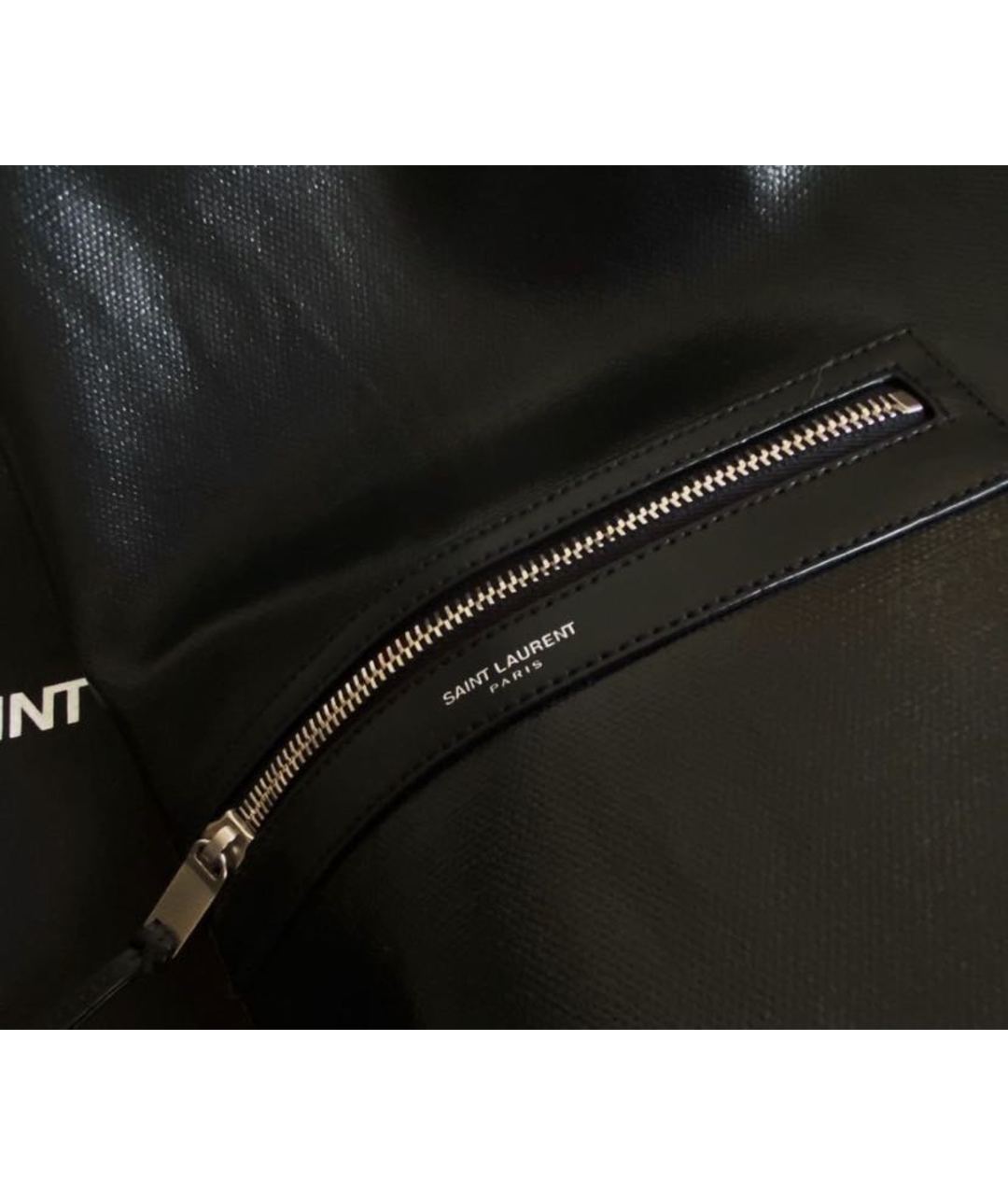 SAINT LAURENT Черный кожаный рюкзак, фото 2