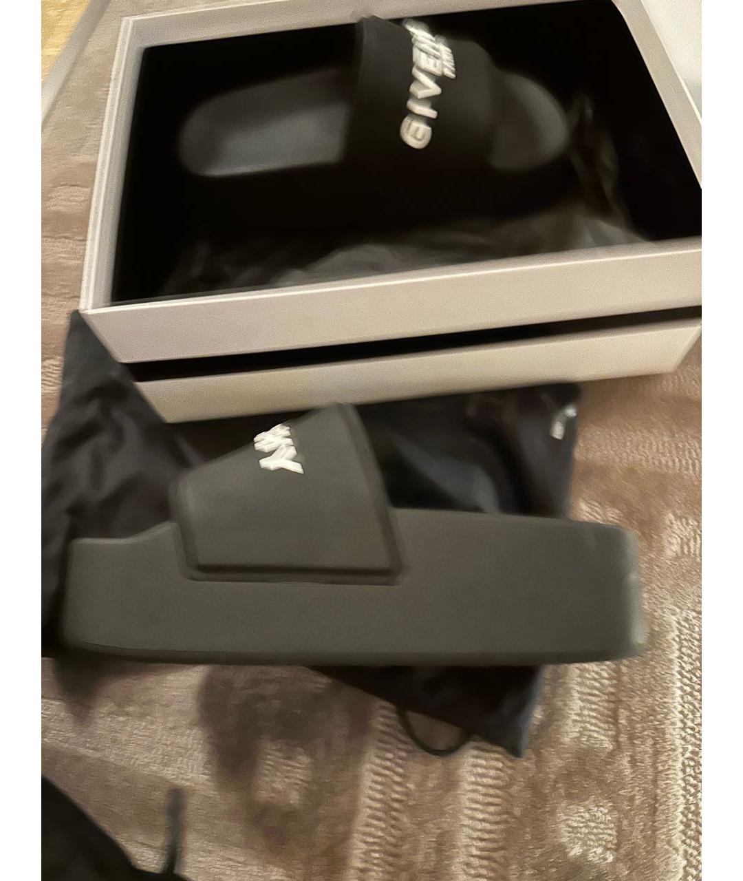 GIVENCHY Черные резиновые шлепанцы, фото 3