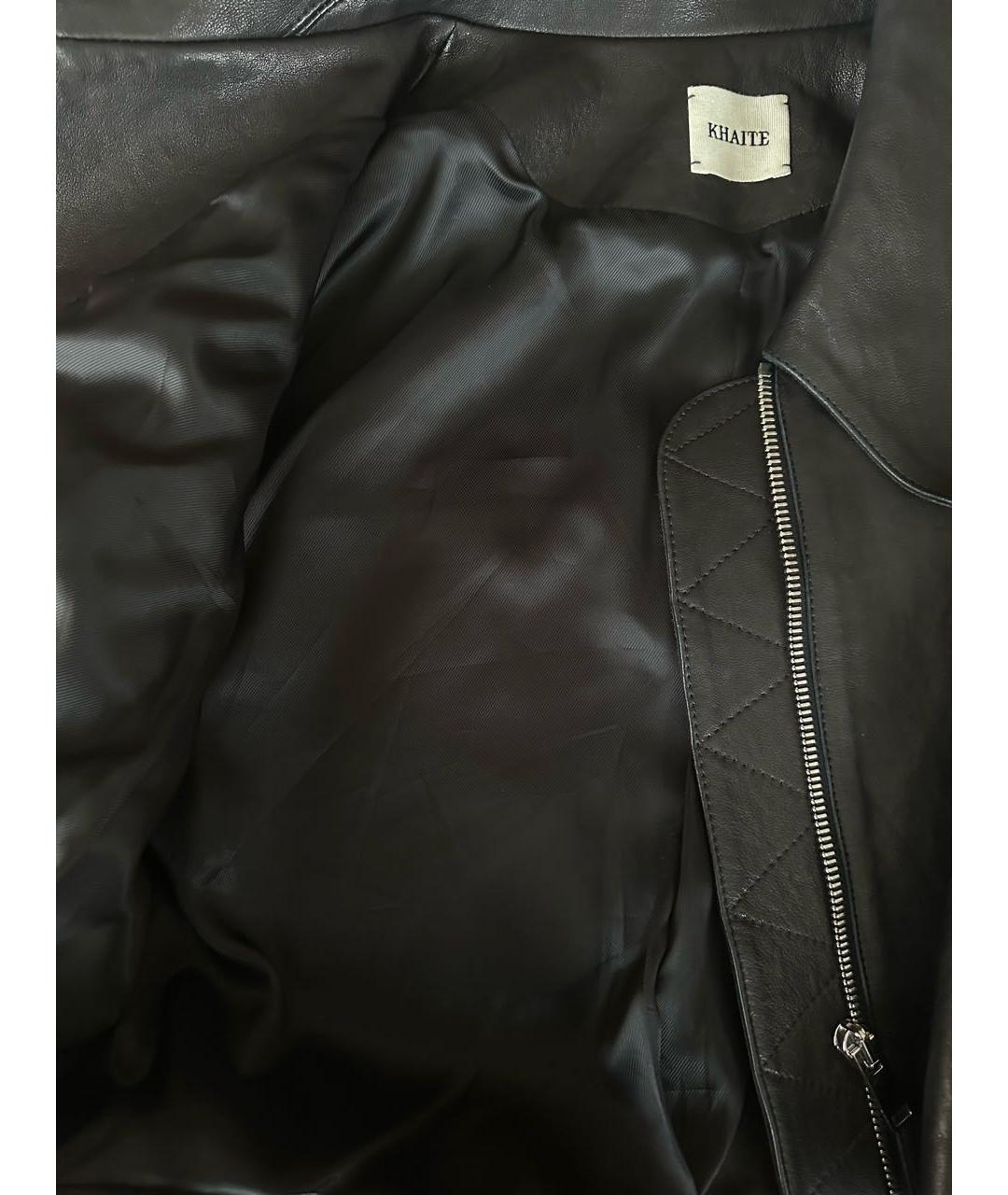 KHAITE Черная кожаная куртка, фото 7