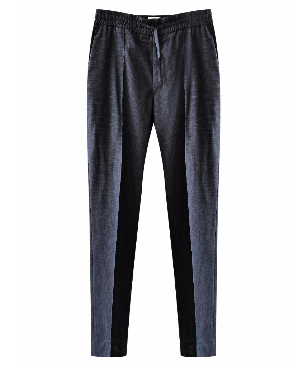 BRIONI Темно-синие шерстяные повседневные брюки, фото 1