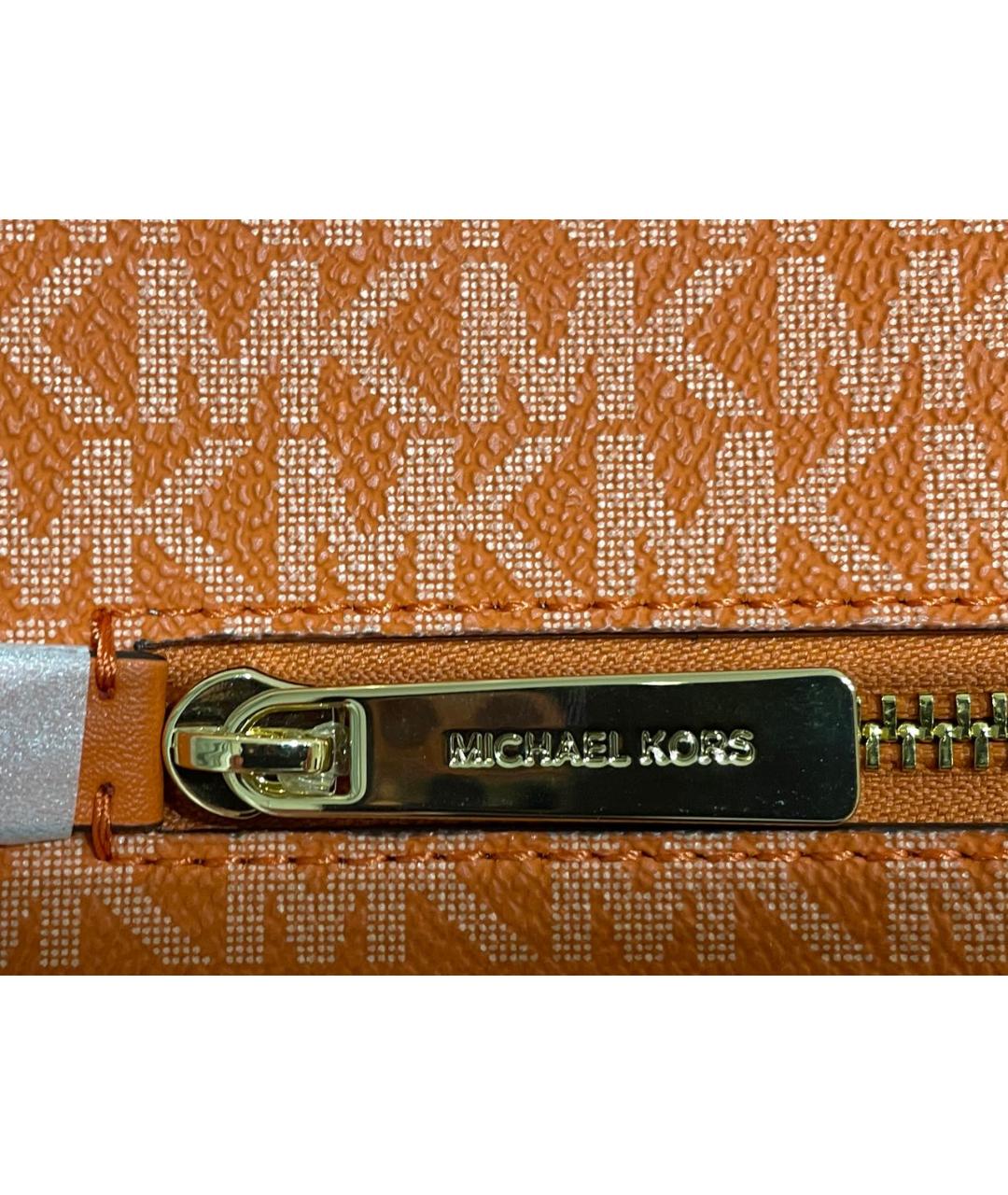 MICHAEL MICHAEL KORS Оранжевая кожаная сумка тоут, фото 8