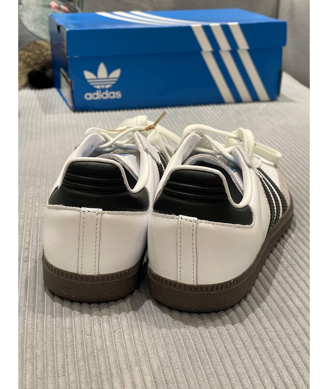 ADIDAS Белые кожаные кеды, фото 4