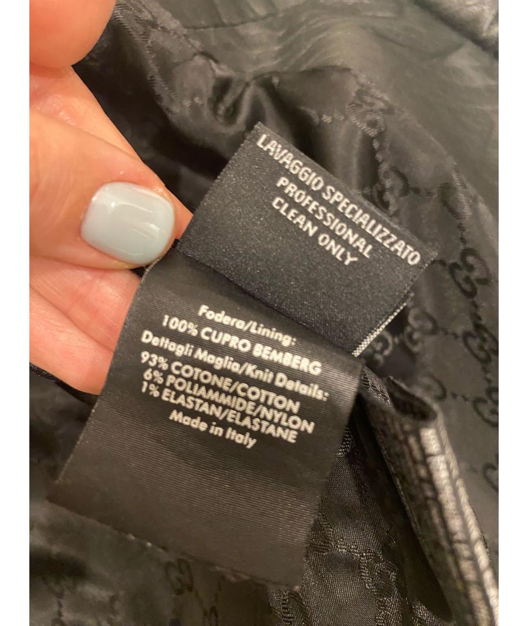 GUCCI Черная кожаная куртка, фото 6