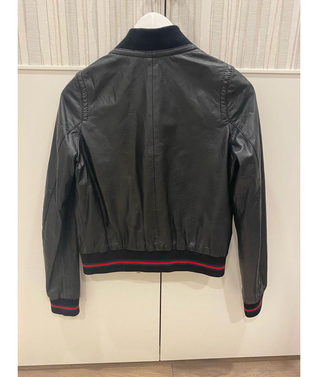 GUCCI Черная кожаная куртка, фото 2