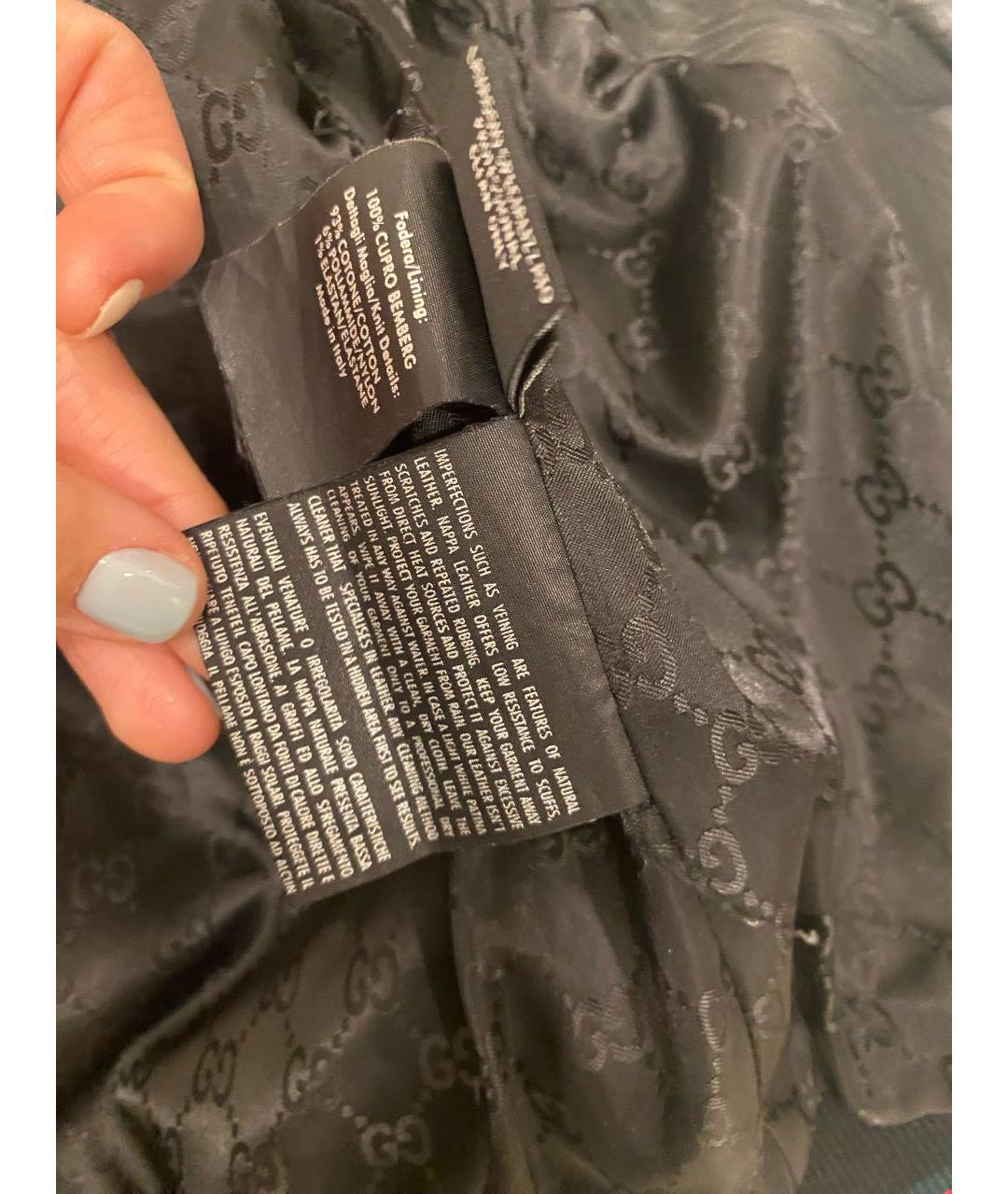 GUCCI Черная кожаная куртка, фото 7