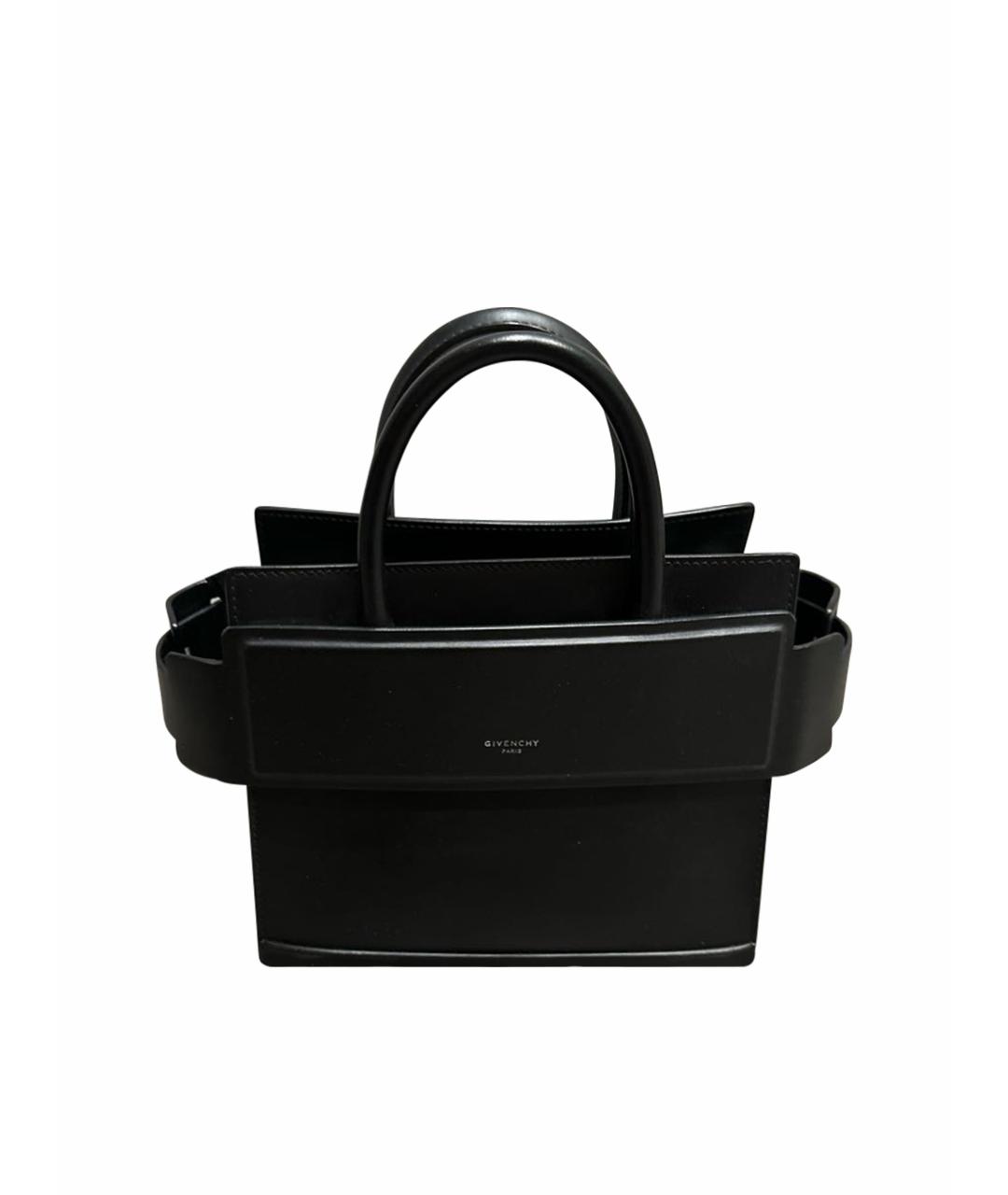 GIVENCHY Черная кожаная сумка с короткими ручками, фото 1