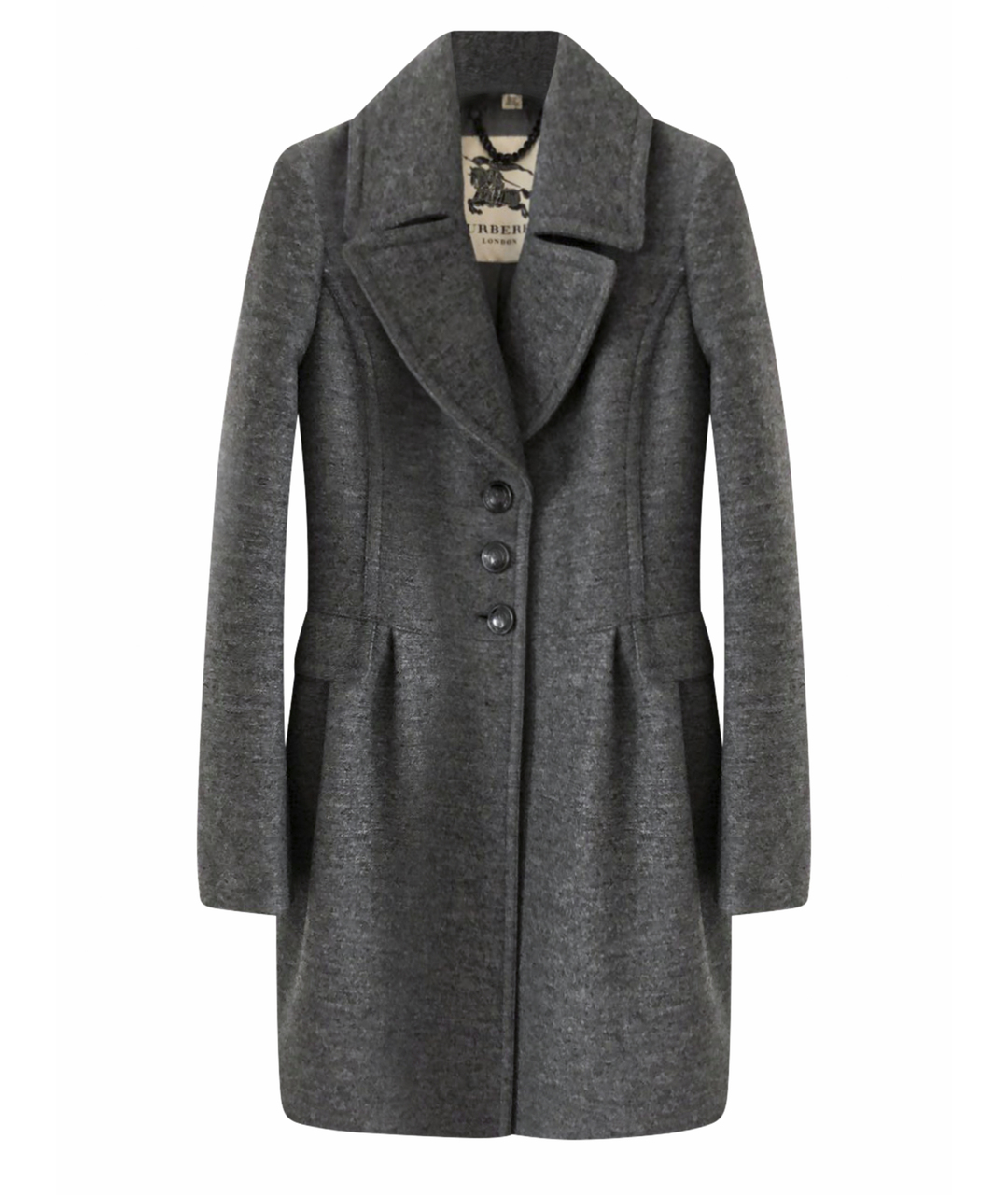 BURBERRY LONDON Серое шерстяное пальто, фото 1