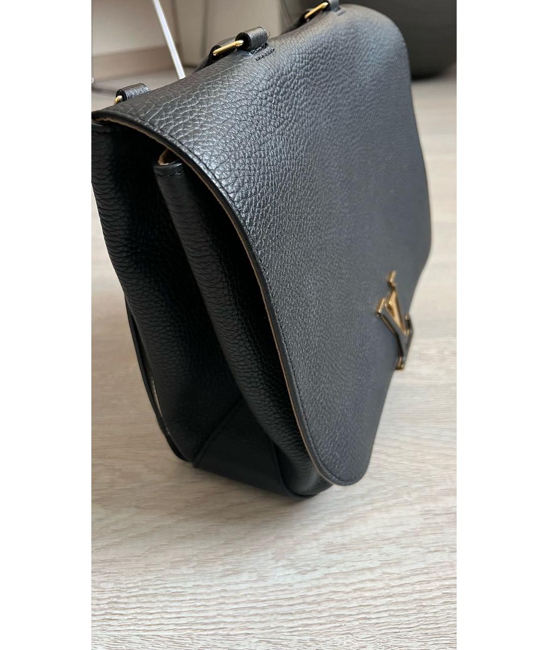 LOUIS VUITTON PRE-OWNED Черная кожаная сумка с короткими ручками, фото 3