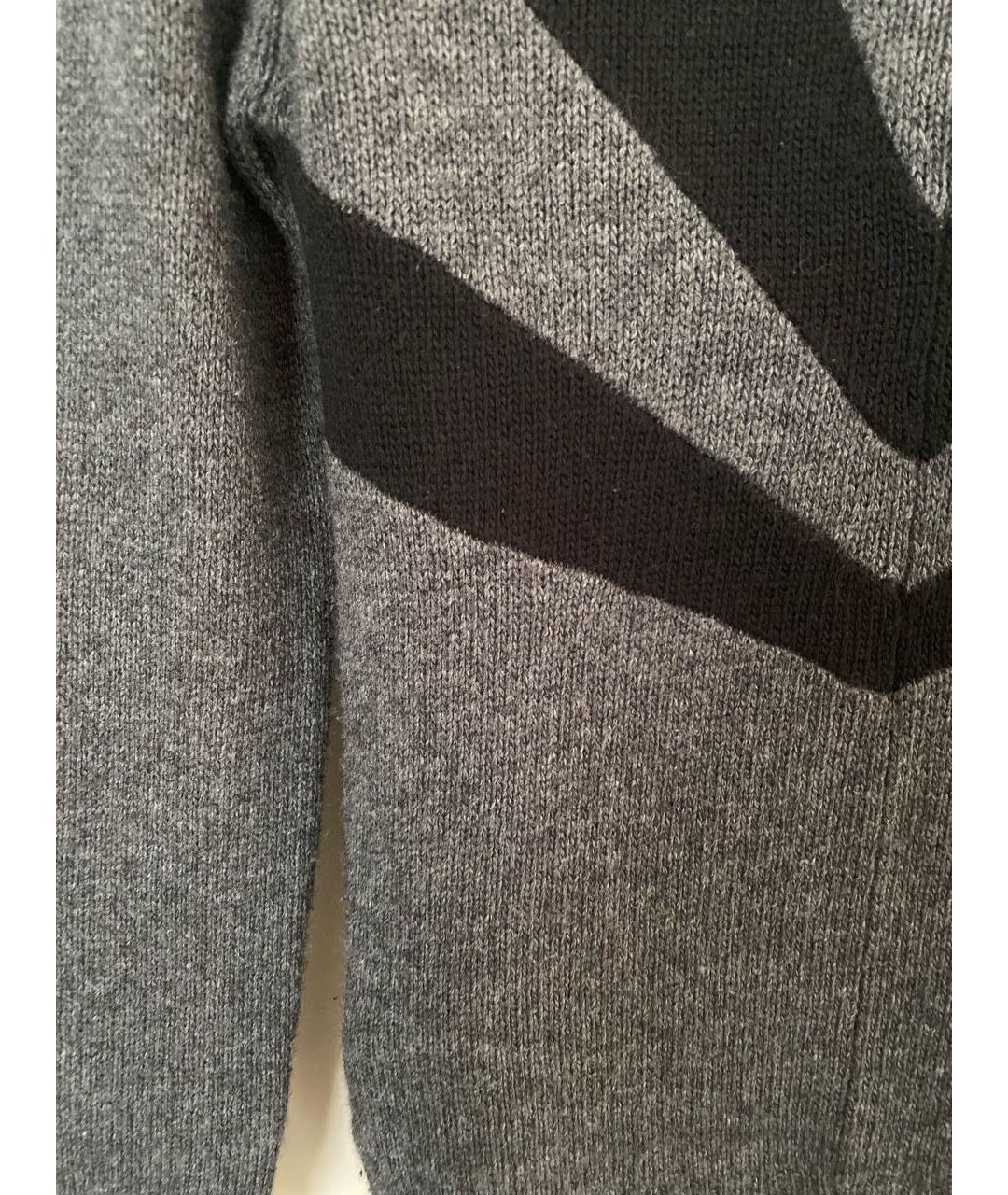 GUCCI Серый шерстяной джемпер / свитер, фото 4