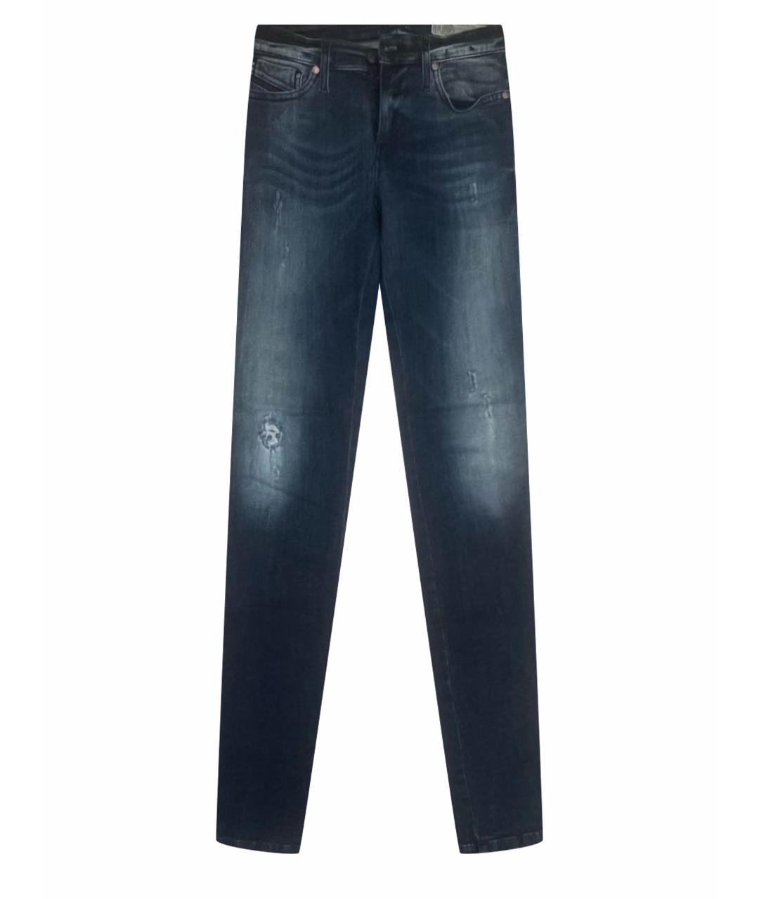 DIESEL Темно-синие хлопковые джинсы слим, фото 1