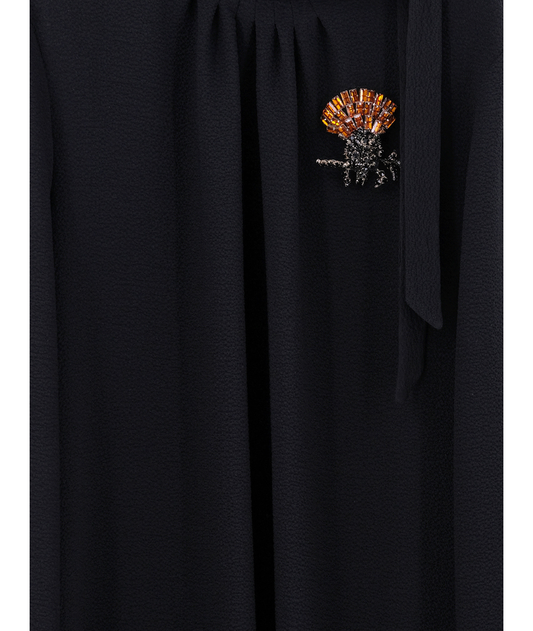 ROCHAS Черное полиэстеровое повседневное платье, фото 4
