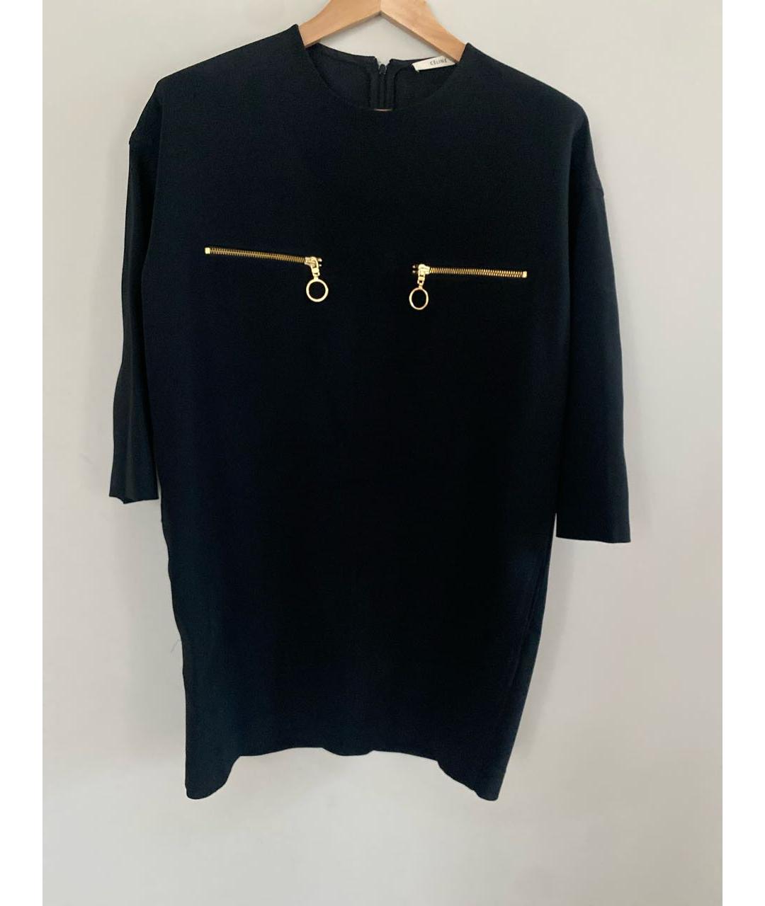 CELINE Черное полиамидовое повседневное платье, фото 5