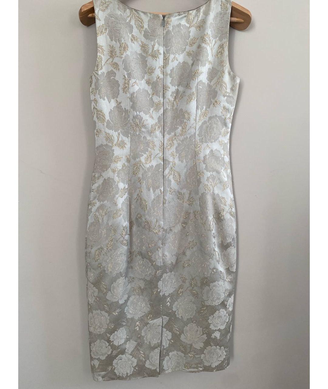 DOLCE&GABBANA Серебряное вискозное коктейльное платье, фото 2