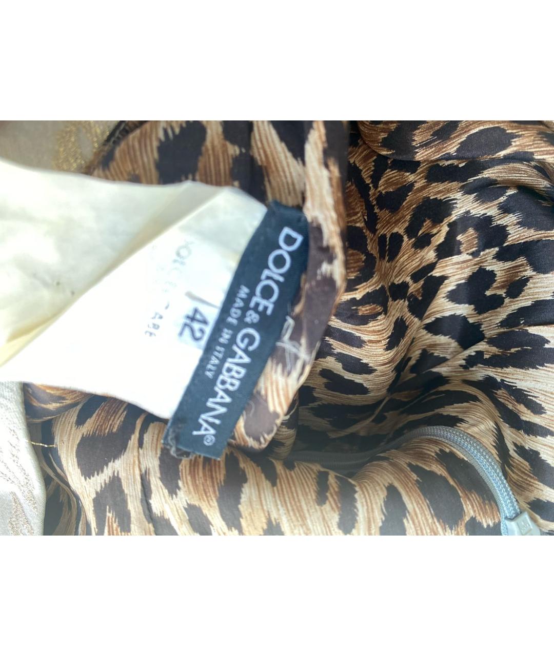 DOLCE&GABBANA Серебряное вискозное коктейльное платье, фото 3