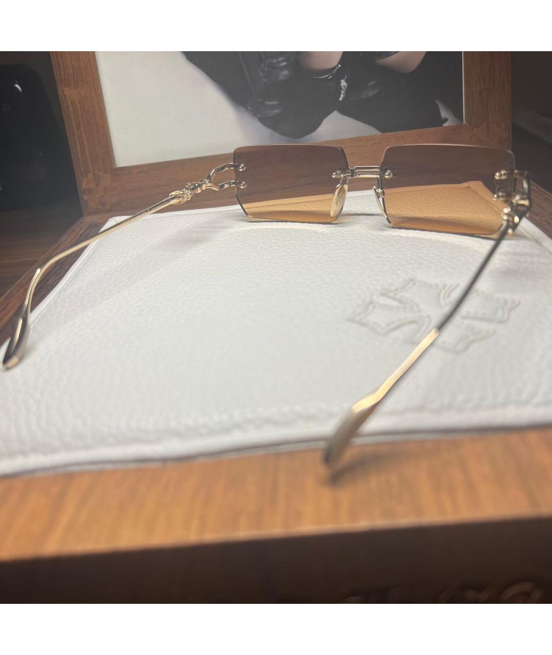 CHROME HEARTS Коричневые солнцезащитные очки, фото 4