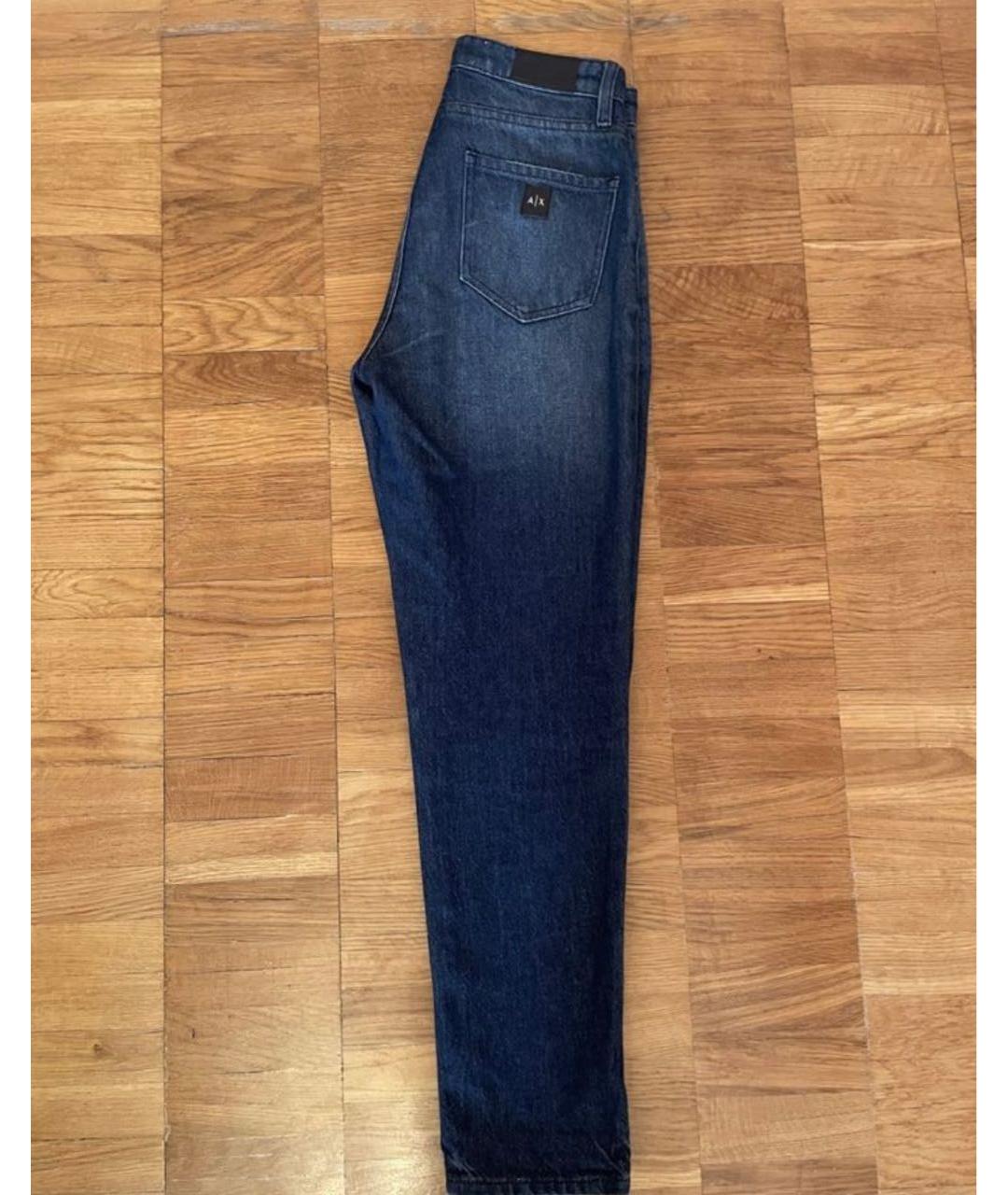ARMANI EXCHANGE Темно-синие хлопко-эластановые джинсы слим, фото 2