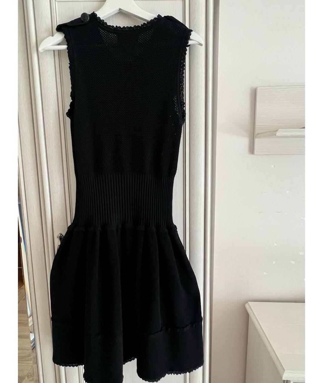 CHANEL Черное хлопковое повседневное платье, фото 4