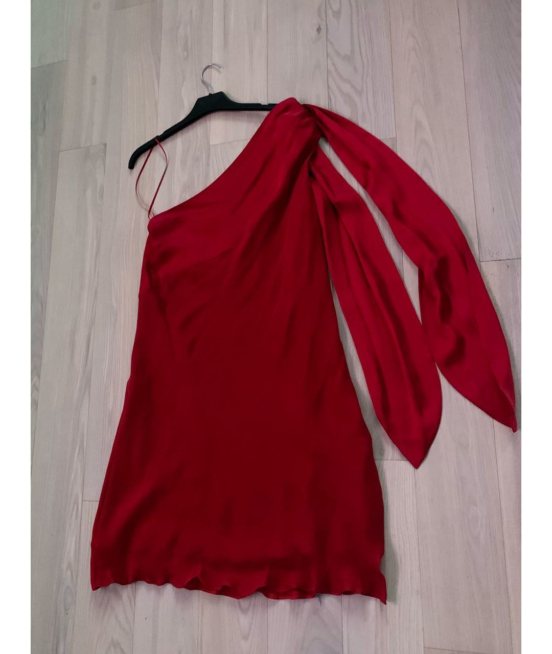HALSTON HERITAGE Красное шелковое коктейльное платье, фото 2
