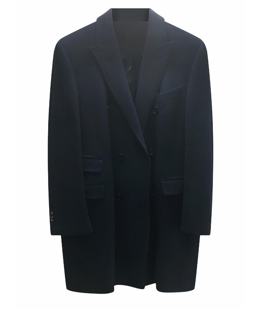 CANALI Темно-синее шерстяное пальто, фото 1
