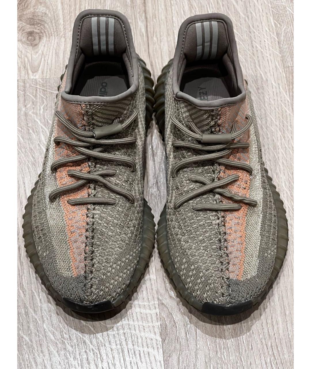 ADIDAS YEEZY Горчичные текстильные кроссовки, фото 2