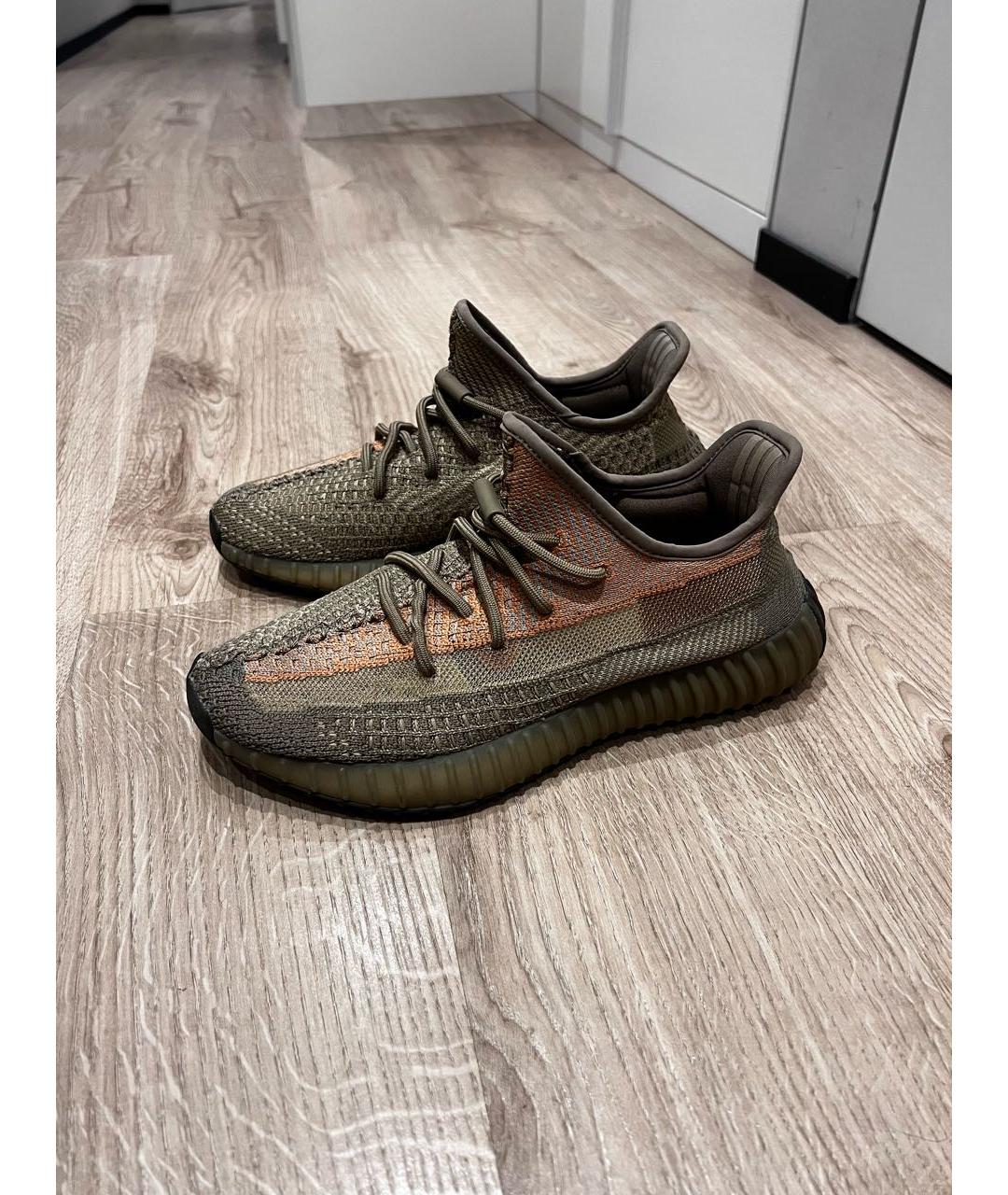 ADIDAS YEEZY Горчичные текстильные кроссовки, фото 8