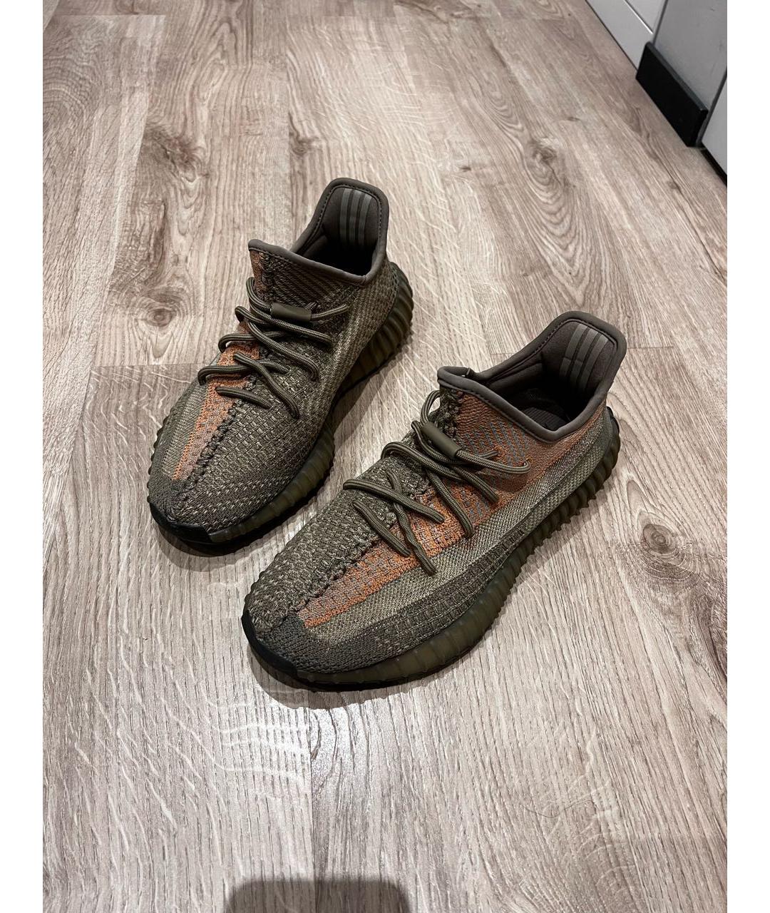 ADIDAS YEEZY Горчичные текстильные кроссовки, фото 6