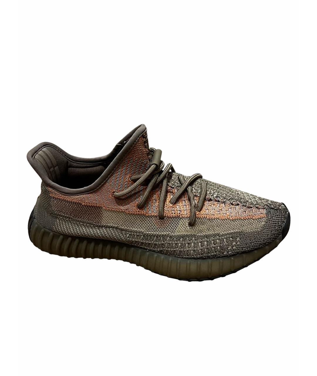 ADIDAS YEEZY Горчичные текстильные кроссовки, фото 1