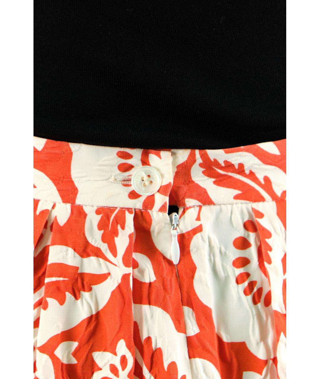 MICHAEL KORS Оранжевая ацетатная юбка миди, фото 4