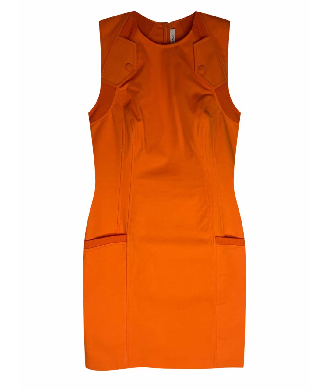 VERSACE Оранжевое хлопковое повседневное платье, фото 1