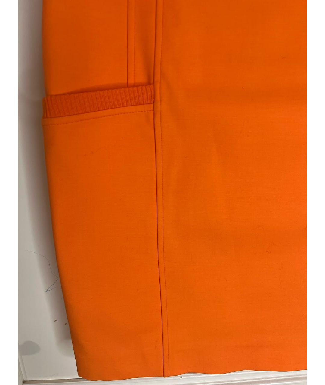VERSACE Оранжевое хлопковое повседневное платье, фото 4