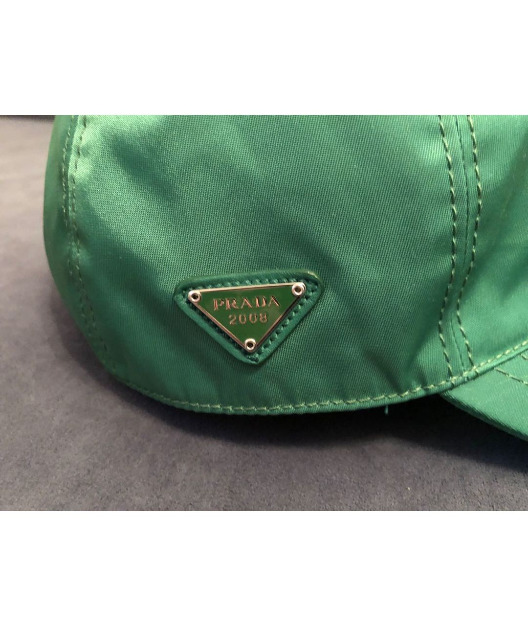 PRADA Зеленая синтетическая кепка, фото 3