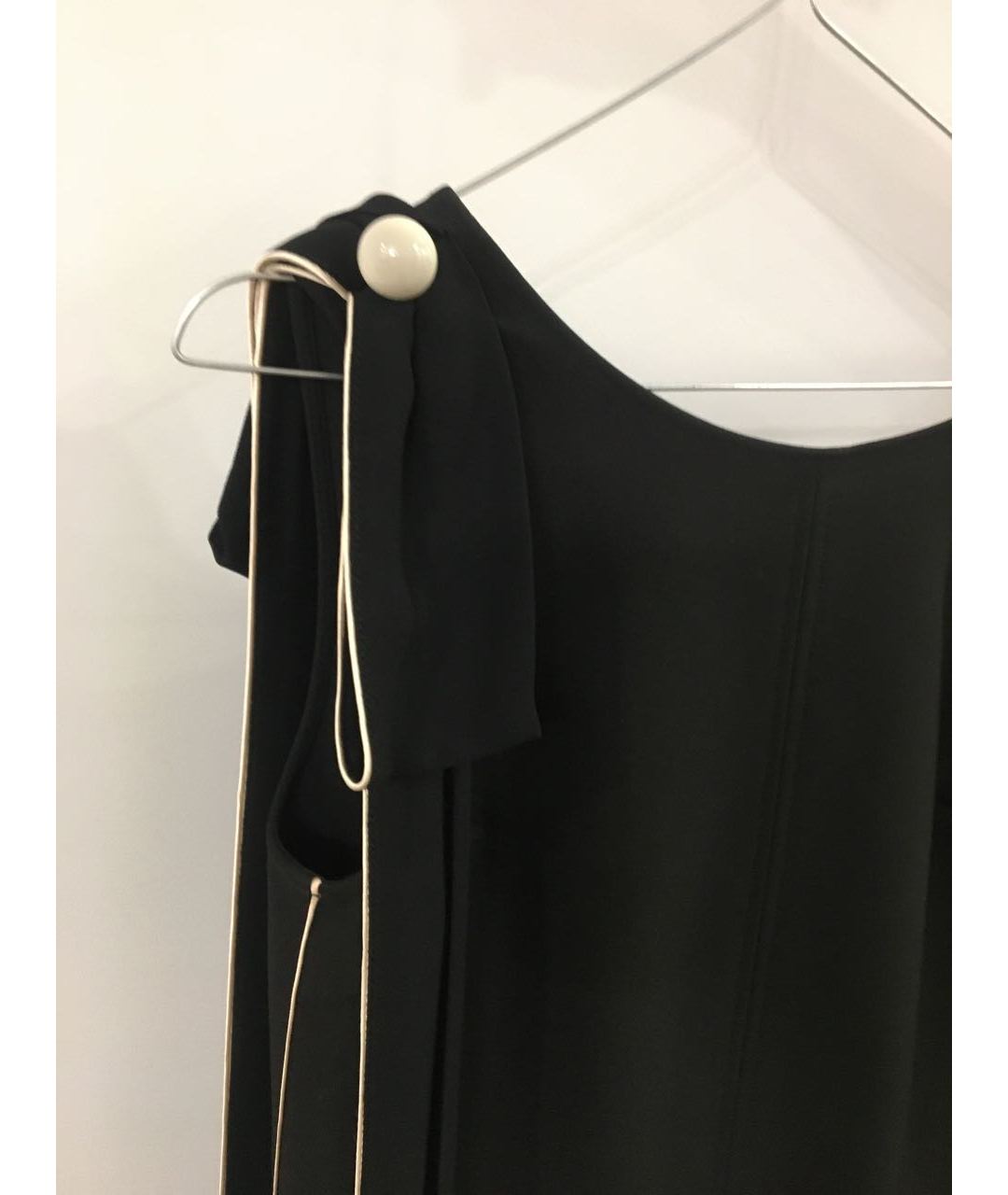 ELISABETTA FRANCHI Черное полиэстеровое коктейльное платье, фото 3