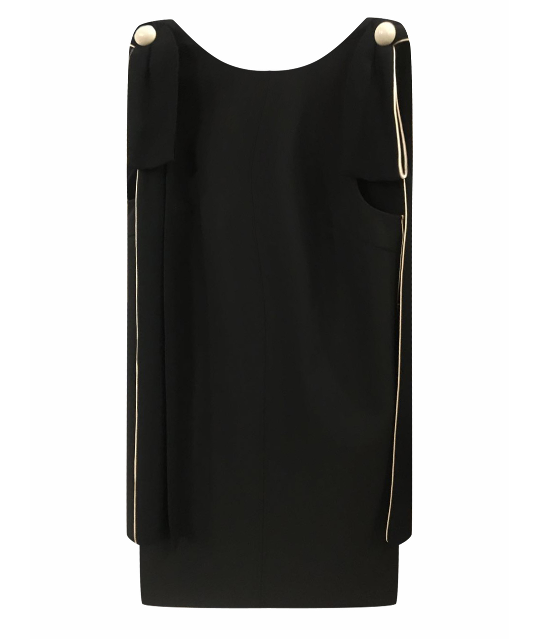 ELISABETTA FRANCHI Черное полиэстеровое коктейльное платье, фото 1