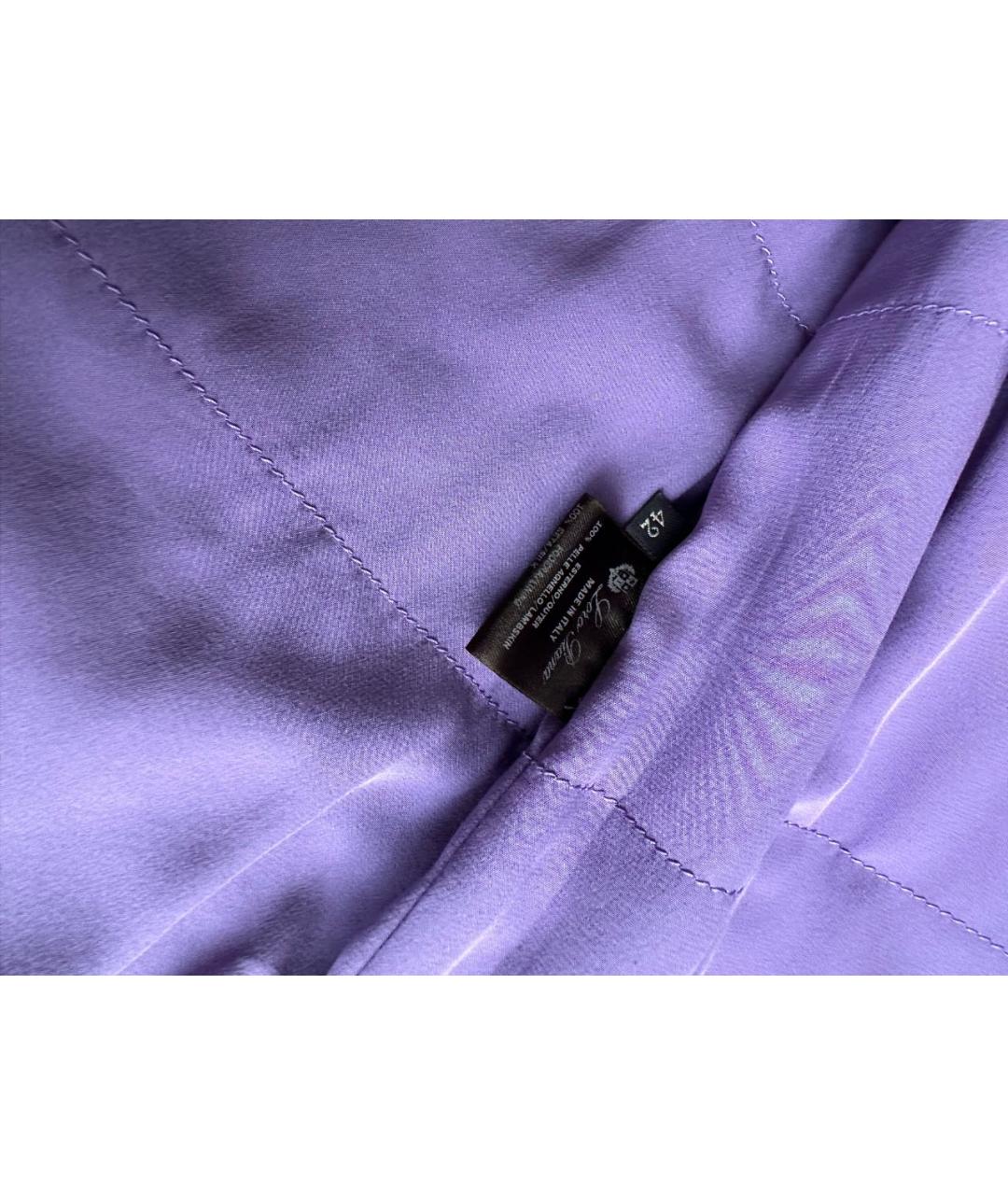 LORO PIANA Фиолетовая кожаная куртка, фото 5