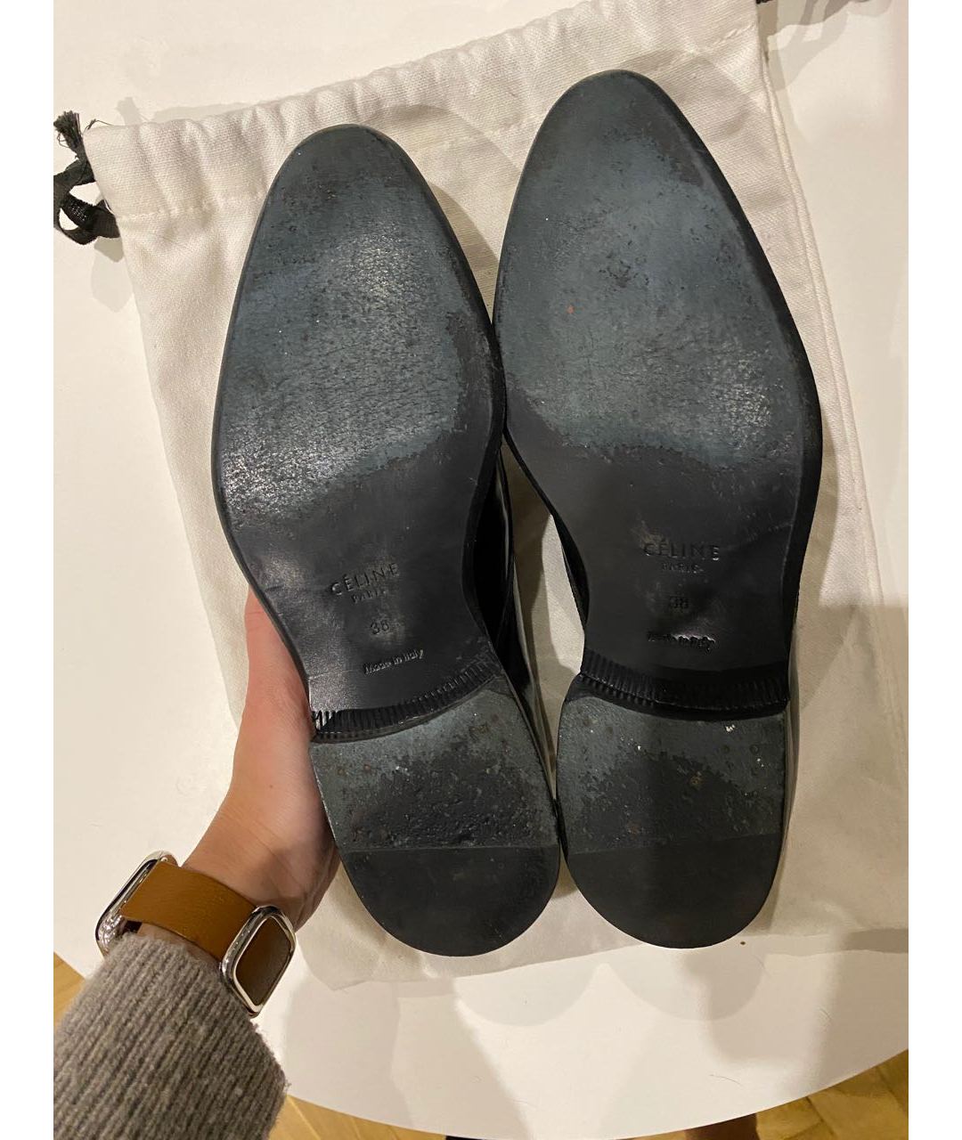 CELINE PRE-OWNED Черные ботинки из лакированной кожи, фото 5