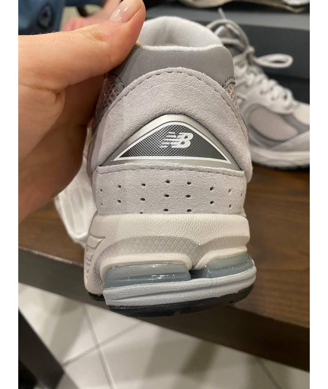 NEW BALANCE Серые замшевые высокие кроссовки / кеды, фото 2