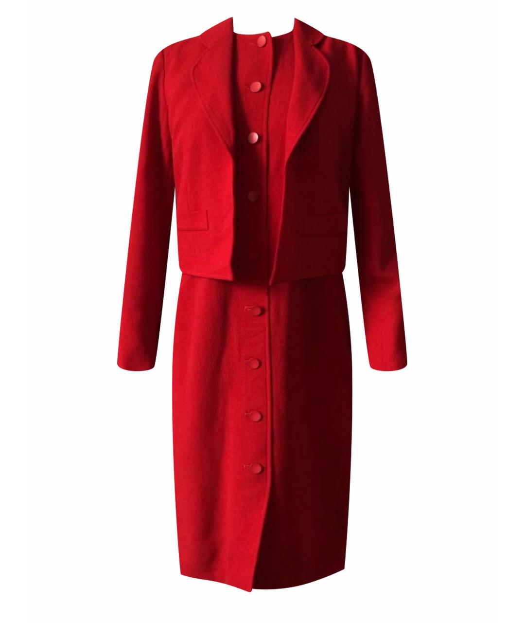 EMANUEL UNGARO Красное шерстяное платье, фото 1