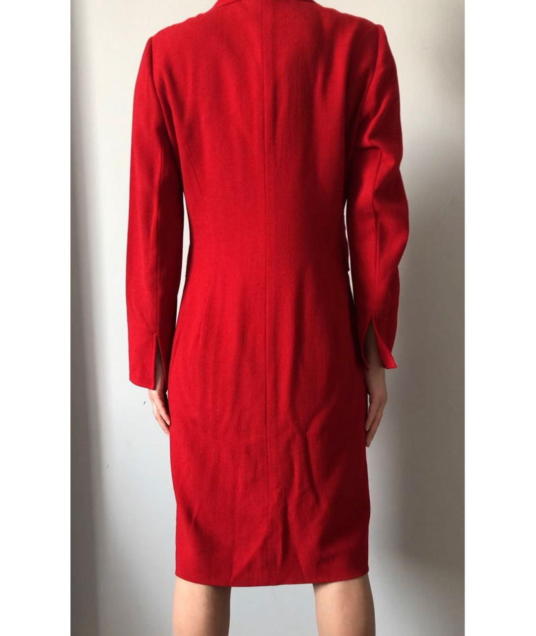 EMANUEL UNGARO Красное шерстяное платье, фото 2