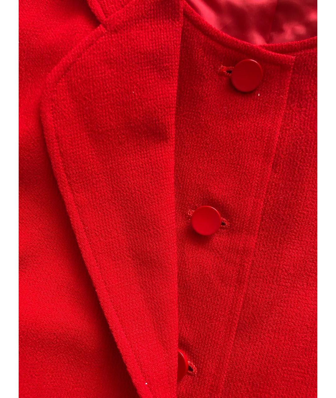 EMANUEL UNGARO Красное шерстяное платье, фото 4
